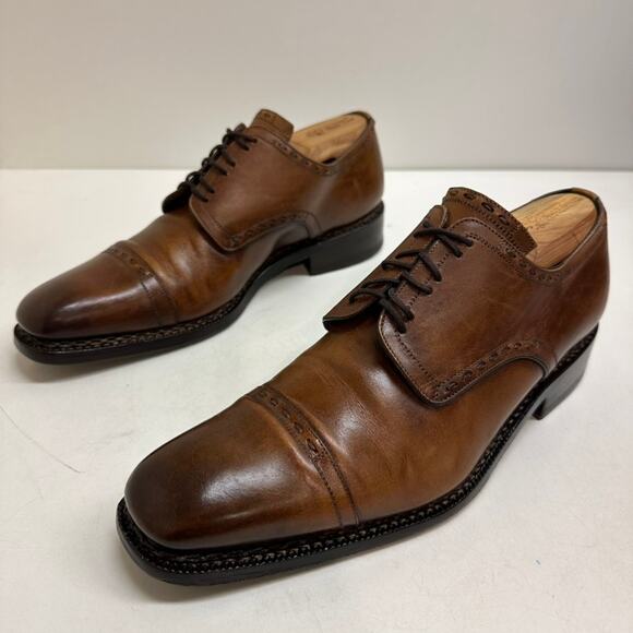 EXCELLENT Calzoleria Harris x Barneys NY Brown Cap Toe Derby UNWORN HEEL Italy 8 main image 10
